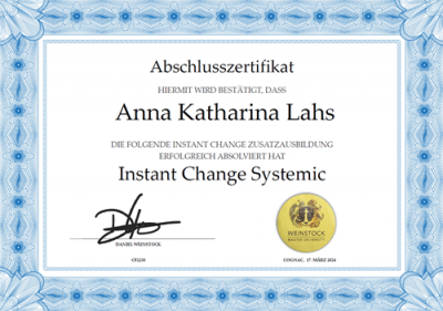 Zertifikat Instant Change Systemik